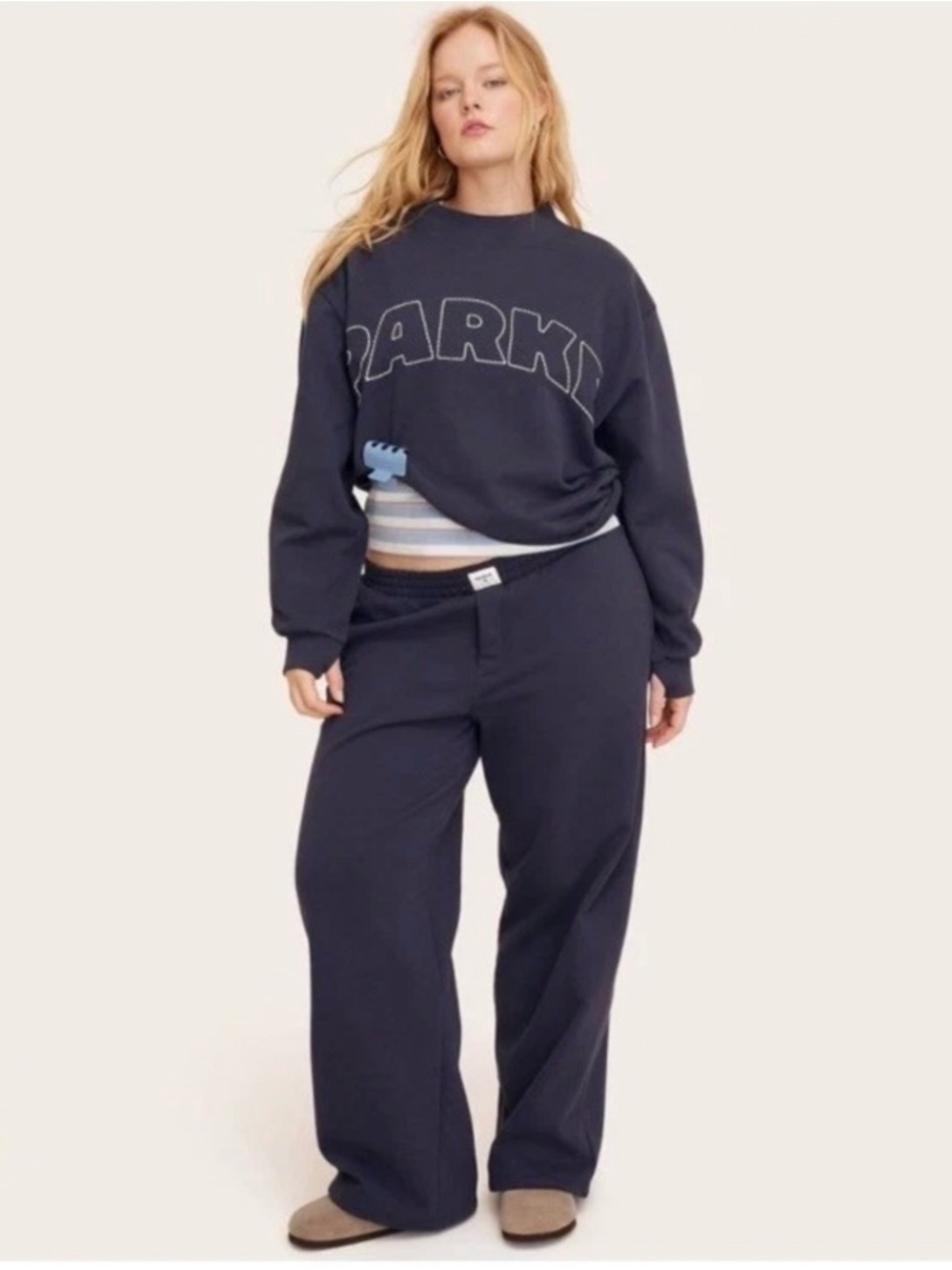 Parke Women's High-Rise Boxer Sweatpants - Large